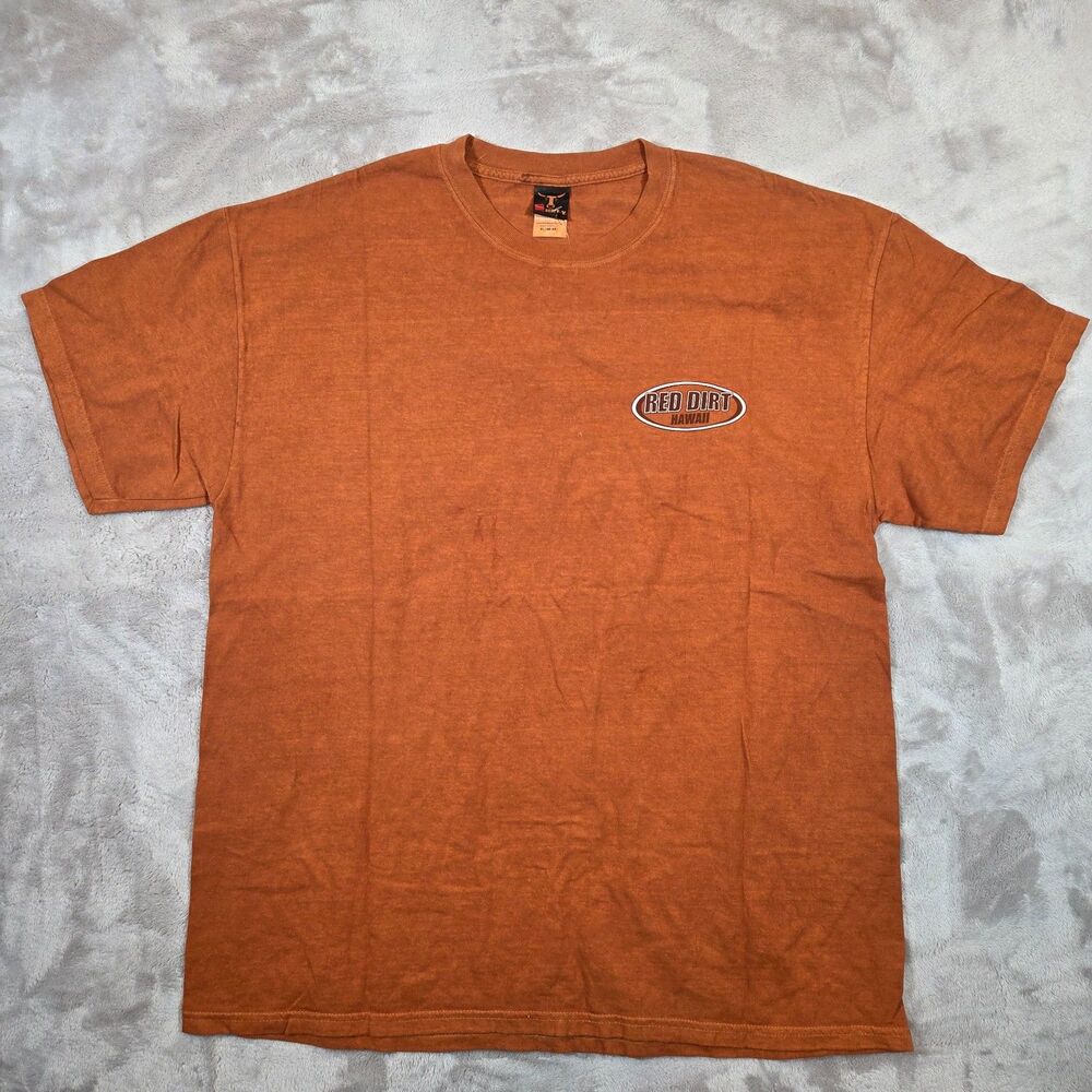 Vintage Red Dirt Hawaii Kona T Shirt Men's XL Hanes Beefy-T NWT Lava Dyed